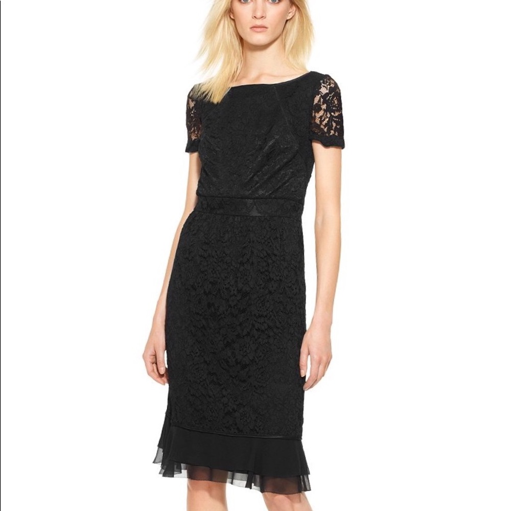 *SOLD* TORY BURCH BOVARY BLACK LACE SHEATH DRESS